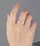 Wrap Around Adjustable Dachshund Ring