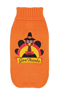 Give Thanks Dog Sweater