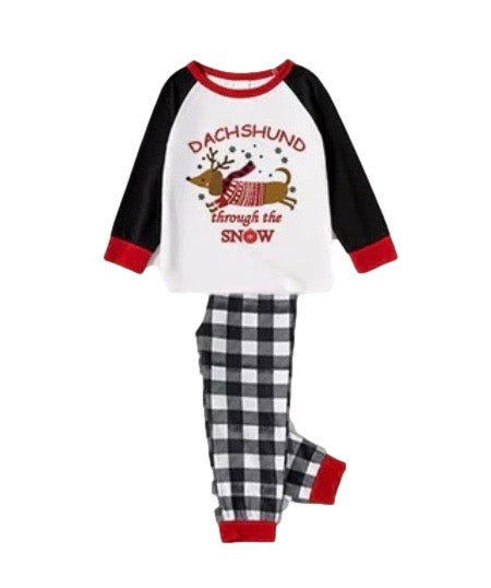 Dachshund through the snow pyjamas on sale