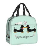 Love is All You Need Dachshund Insulated Lunch Bag