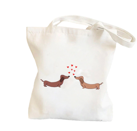 Sweethearts Canvas Shopper Tote Bag