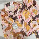 Dachshund Party Satin Pajama Set