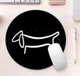 Round Dachshund Mouse Pad (8.5in / 22cm)