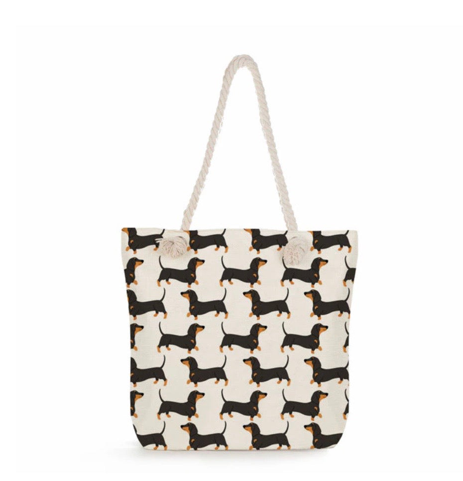Dachshund Design Beach Bags