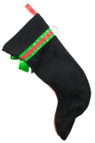 Dachshund Shaped Christmas Stocking - Black & Tan