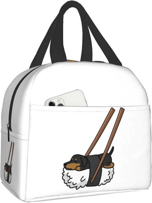 Sushi Dachshund Insulated Lunch Bag
