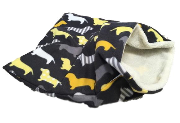 Teenie Weenie Weenie Warmer - Yellow & Gray Doxie