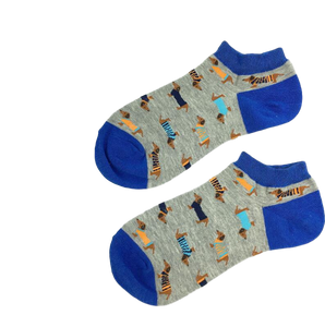 Blue Dachshund Summer Socks