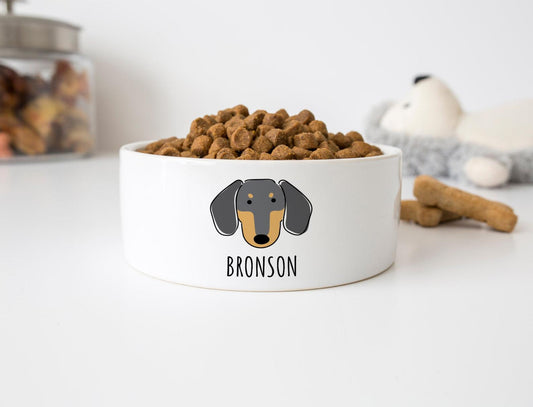Dachshund Face Dog Bowl