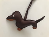 Leather Dachshund Bag Charm