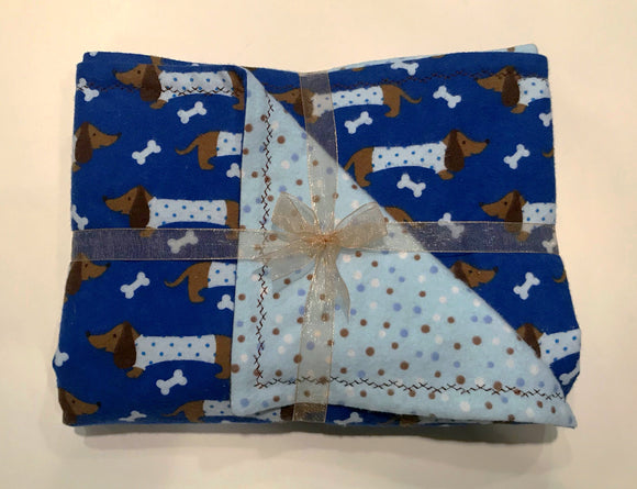 Blue Dachshunds Doggy Dream Blanket