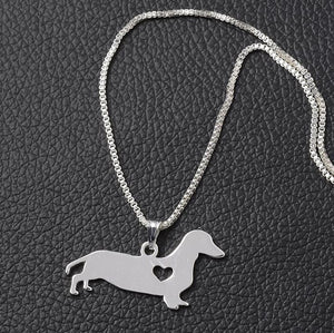 Dachshund Heart Necklace