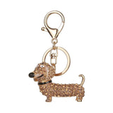 Rhinestone Dachshund Tassel Keychain