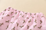 Pink Flannel Dachshund Pajama Set