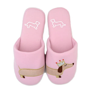 Dachshund Slippers - Pink